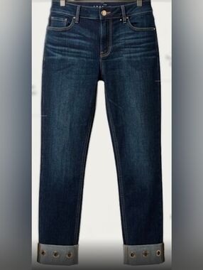 White House Black Market Dark Wash Straight Ankle Jeans, Like New